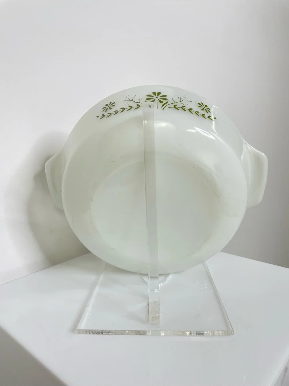 Home | Vintage Glasbake Casserole w Lid 1960s Milk Glass | Primrose Dreams Pyrex